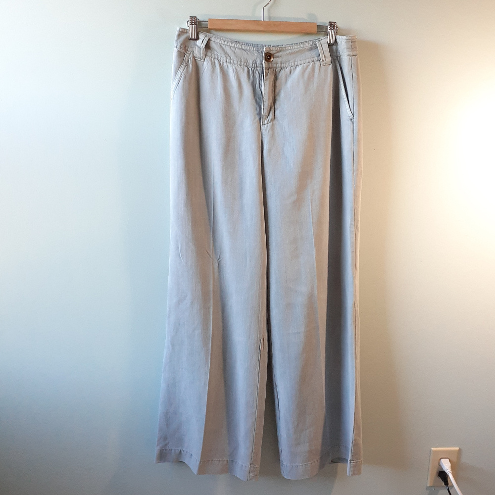 Sundance Gray Wide Leg Pants with Elastic Waist